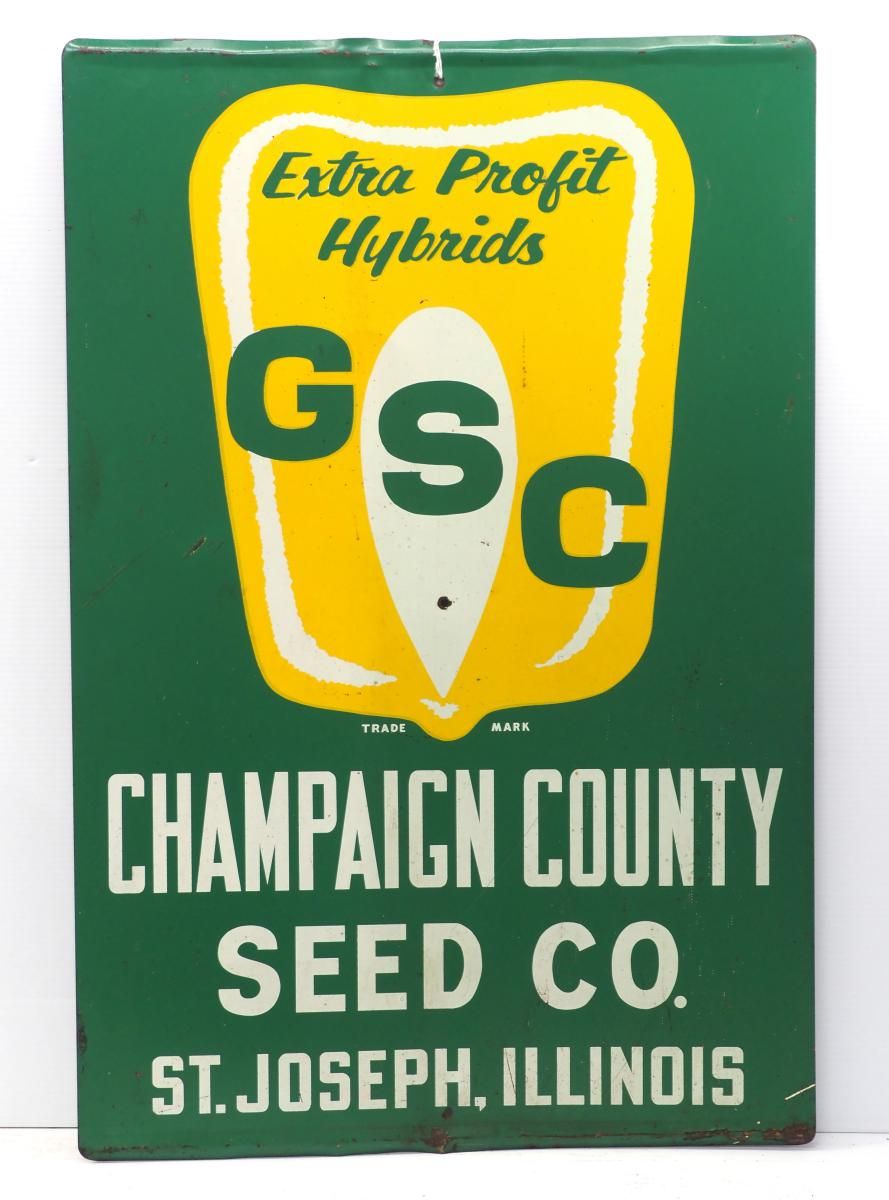 Lot 872: GSC seed corn sign