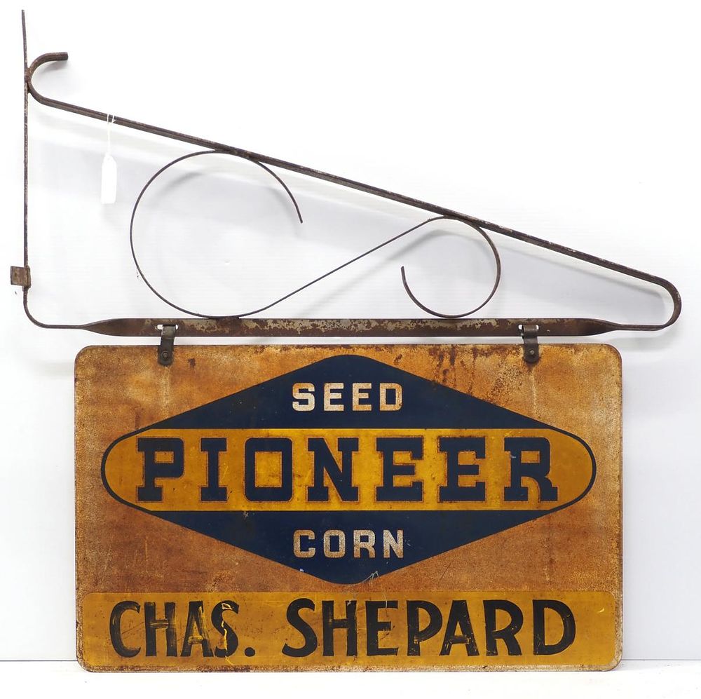 Lot 876: Pioneer Seed Corn dealer sign