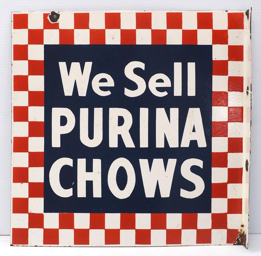 Lot 894: We Sell Purina Chows sign