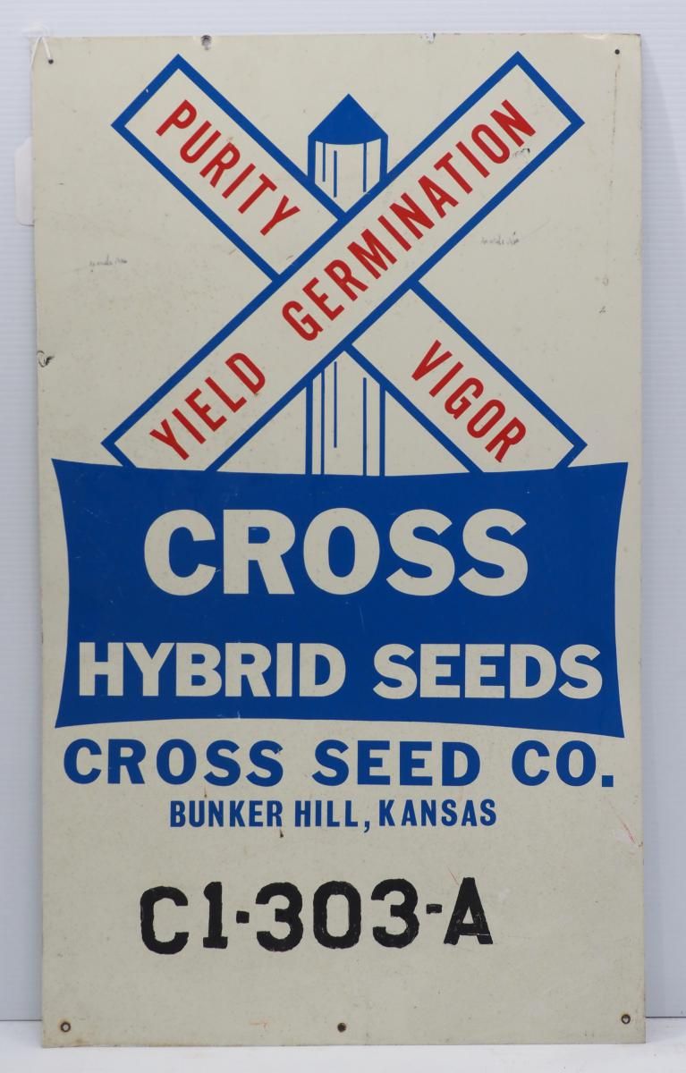 Lot 897: Cross Hybrid Seeds sign