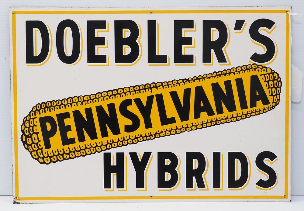 Lot 913: Doebler's Pennsylvania Hybrids sign