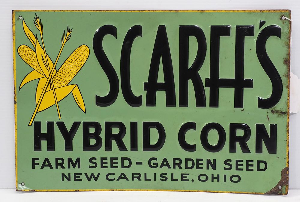 Lot 914: Scarff's Hybrid Corn sign