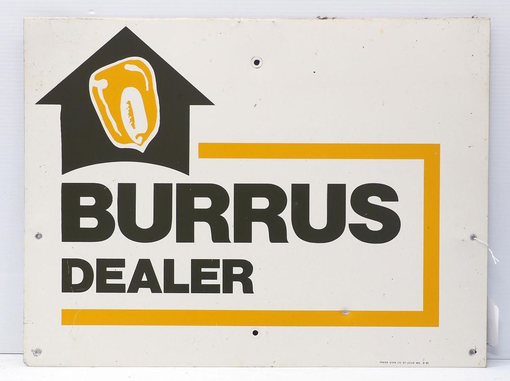Lot 934: Burrus Dealer sign