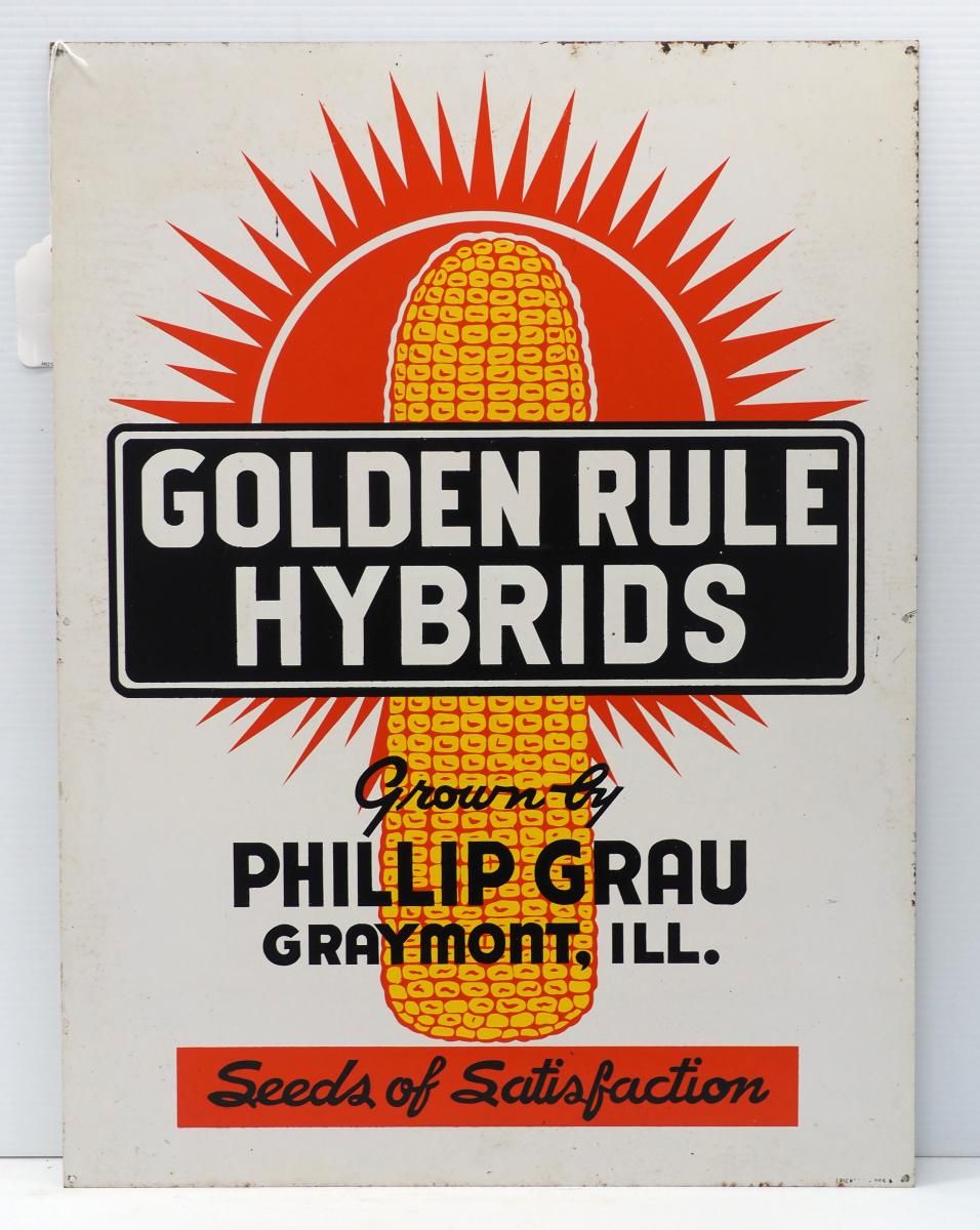 Lot 939: Golden Rule Hybrids dealer sign