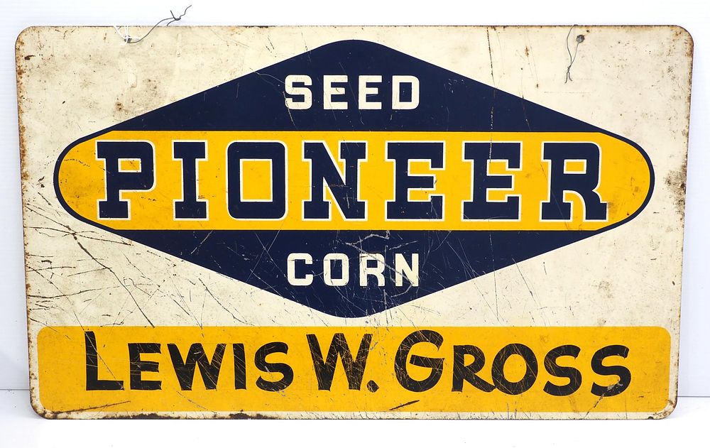 Lot 947: Pioneer Seed Corn dealer sign