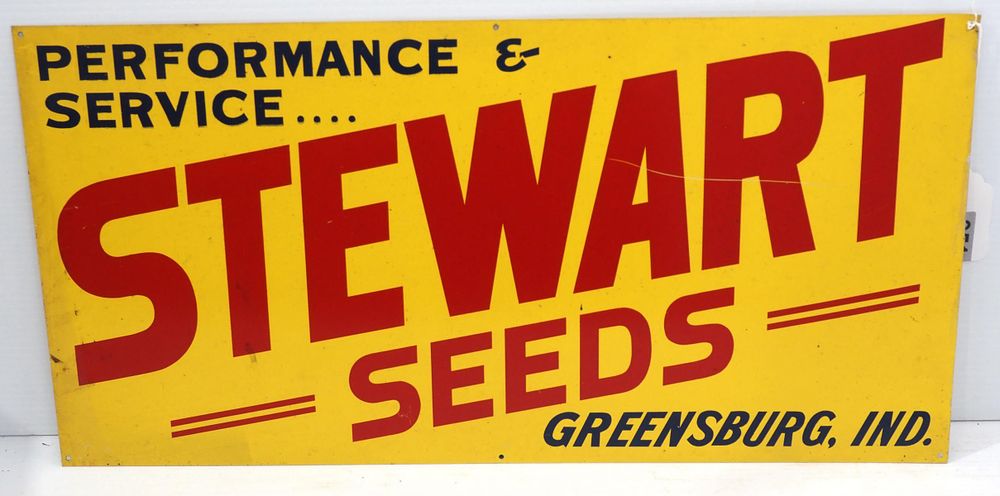 Lot 951: Stewart Seeds sign