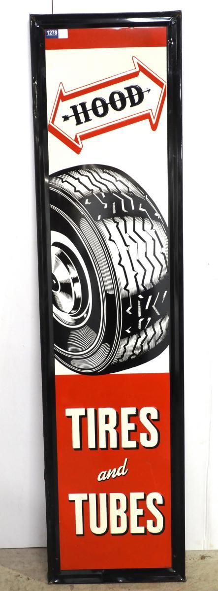 Lot 1278: Hood Tires & Tubes sign