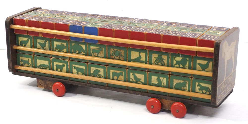 Lot 1309: Halsam Safety Blocks toy wooden blocks