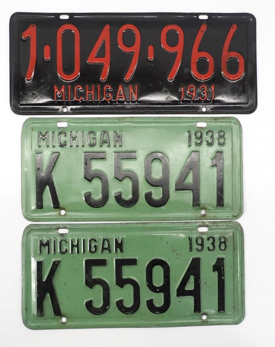 Lot 1337: Michigan license plates