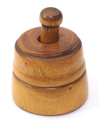 Wooden butter mold with bird (rooster?) design. Wooden butter mold with bird (rooster?) imprint 