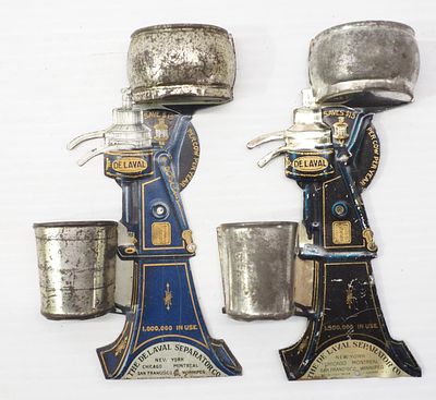 (2) DeLaval Cream Separators match safes. (2) DeLaval Cream Separators tin match safes - Fair