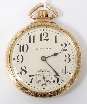 Studebaker 21J pocket watch, serial #1160596 - Very Good, works