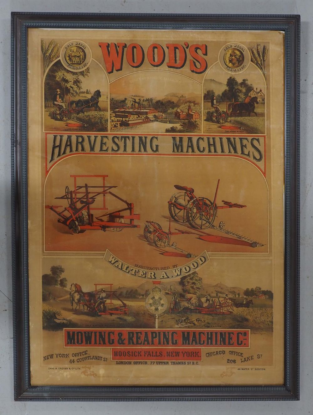 Lot 276: Wood's Harvesting Machines lithograph