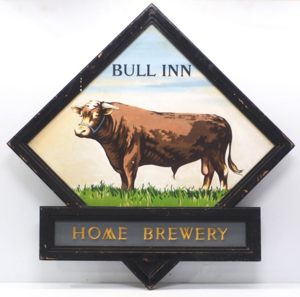 Lot 294: Bull Inn, Home Brewery sign