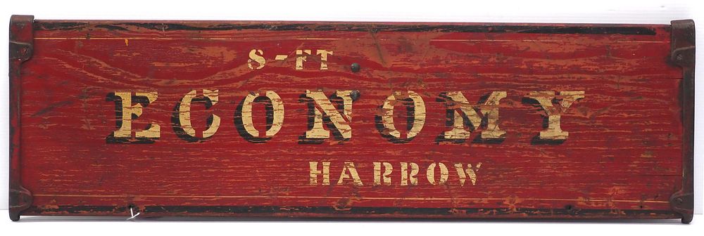 Lot 338: Wooden lid for Moline Plow Co. Economy drill