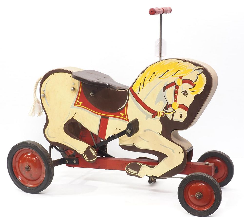 Lot 346: Child's pedal horse
