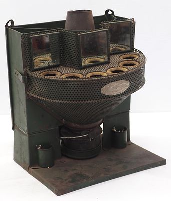 The X-Rays Egg Tester by Reeves-Rigling of Hamilton, Ohio with maker label, 12"x10"x15"H