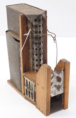 Early wood & tin Capito Original mouse trap that resets! Very cool! 9.5"H