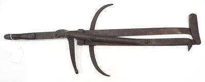 Unusual cast iron hay spear, patented by G.W. Heath March 26 '67