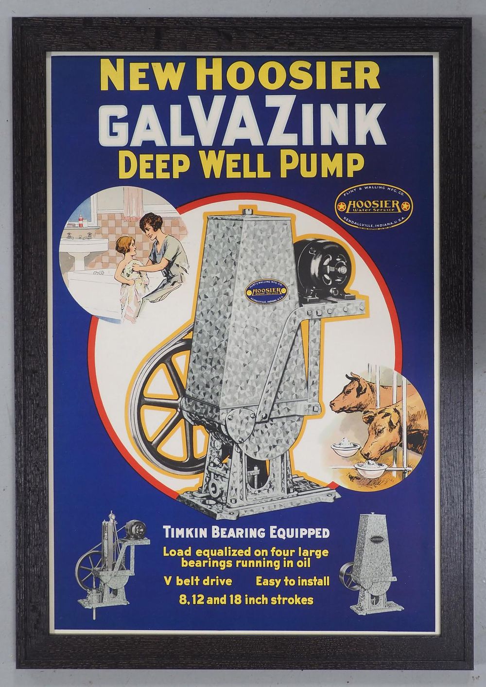 Lot 642: Hoosier Galvazink Deep Well Pump lithograph