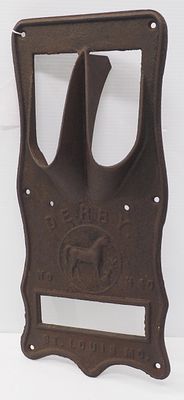 Panel from Derby No. H40 double corn sheller. Cast iron panel from Derby No. H40 double corn 