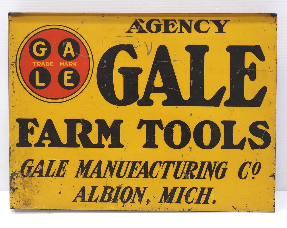 Lot 683: Gale Farm Tools, Agency sign
