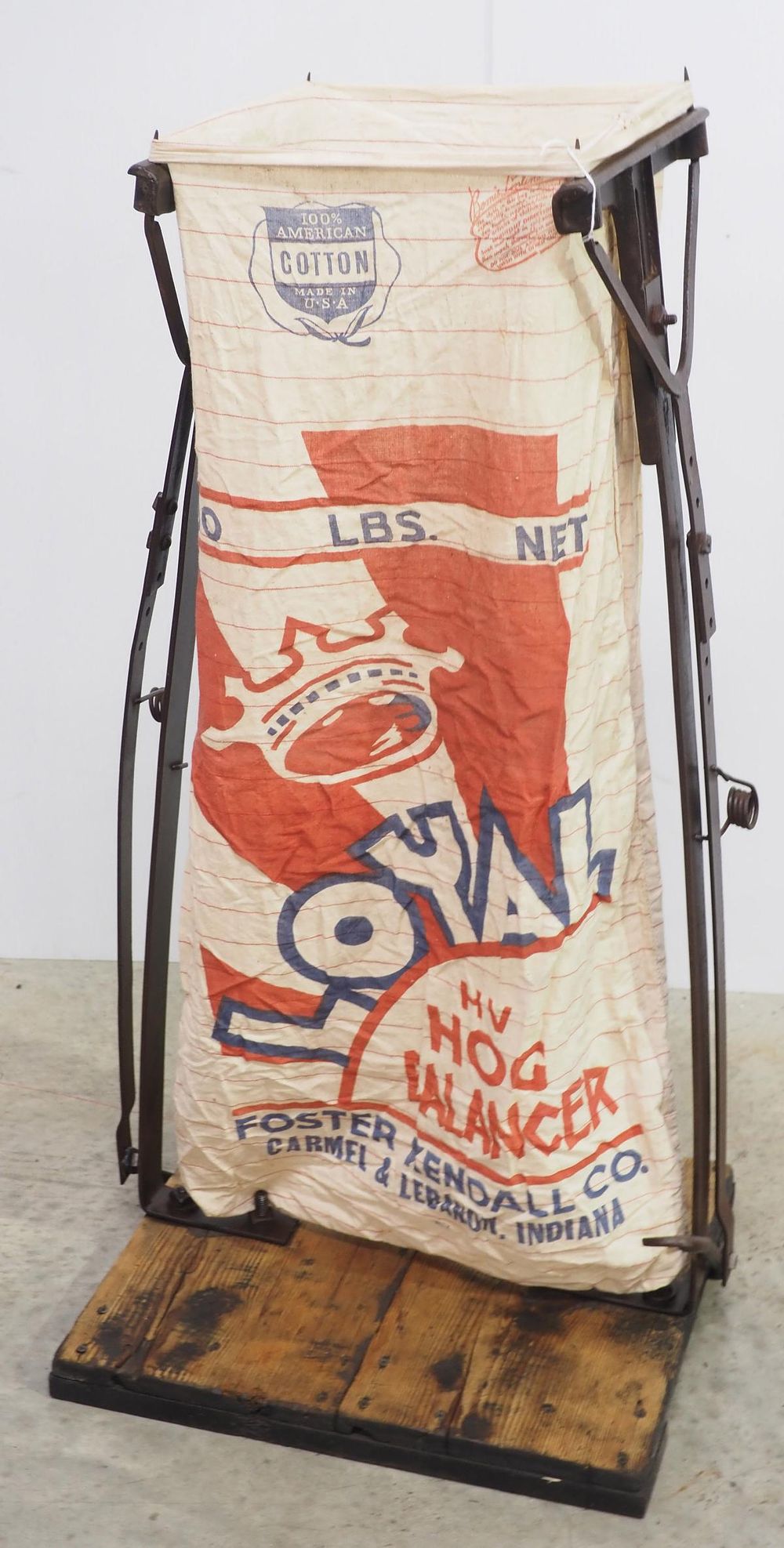 Lot 709: Unusual floor-mount feed bag holder