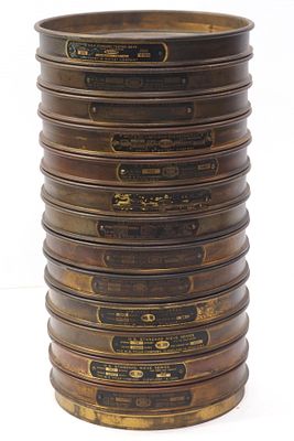(13) Grain testing sieves, each 8.5"dia.