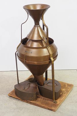 Burrows brass seed tester, 18"x18"x35"H * * Not eligible for in-house shipping, white glove 