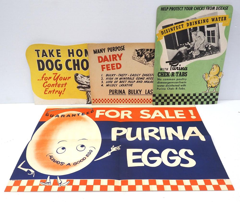 Lot 807: (4) Purina advertisements