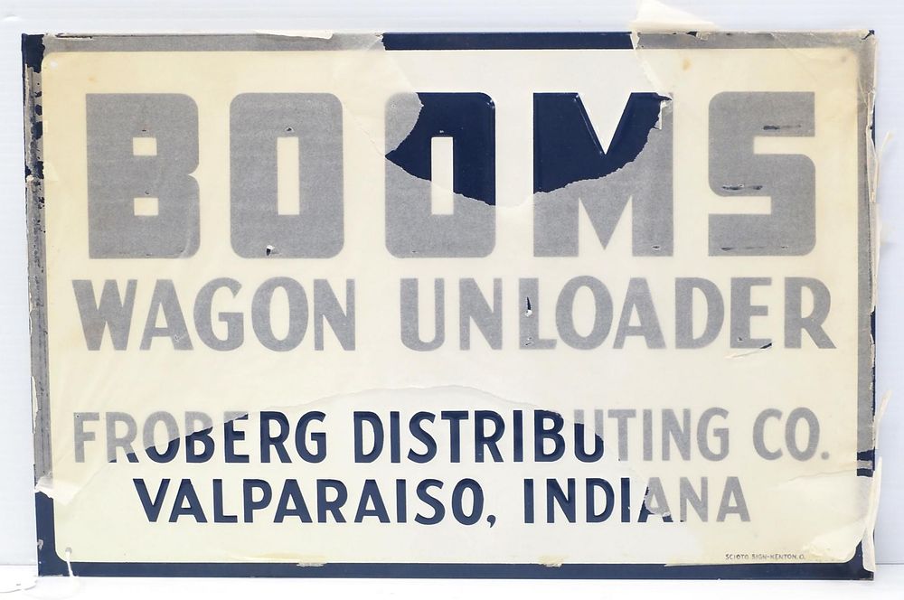 Lot 812: Booms Wagon Unloader sign