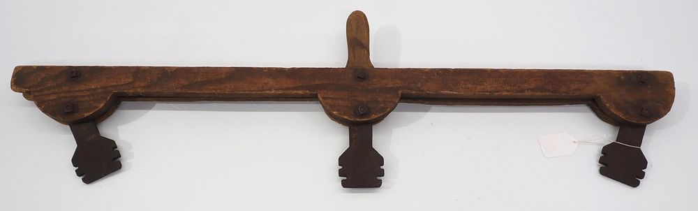Lot 845: Early wood & iron fence maker