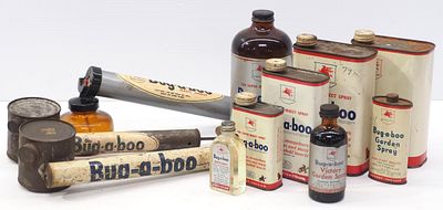 Assorted containers of Socony Bug-a-boo products with Pegasus logo