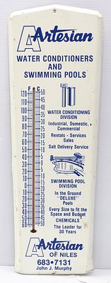Artesian of Niles thermometer. 7"x23.5" SST Artesian of Niles thermometer - Good, works, bottom 