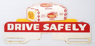Dainty Maid Bread tin license plate topper