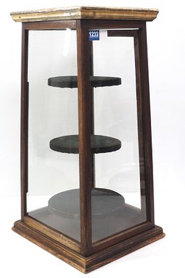 Vertical country store display case with round shelves, 14.5"x13"x27"H * * Not eligible for 