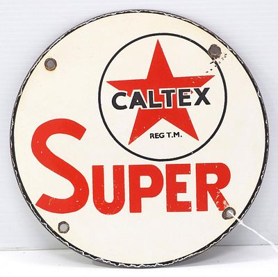 Caltex Super pump plate. 10"dia. SSP Caltex Super pump plate - Good with chips around 
