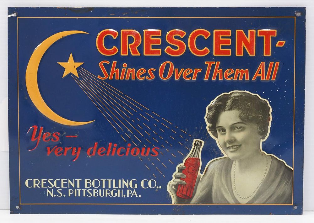 Lot 1445: Crescent Bottling Co. sign