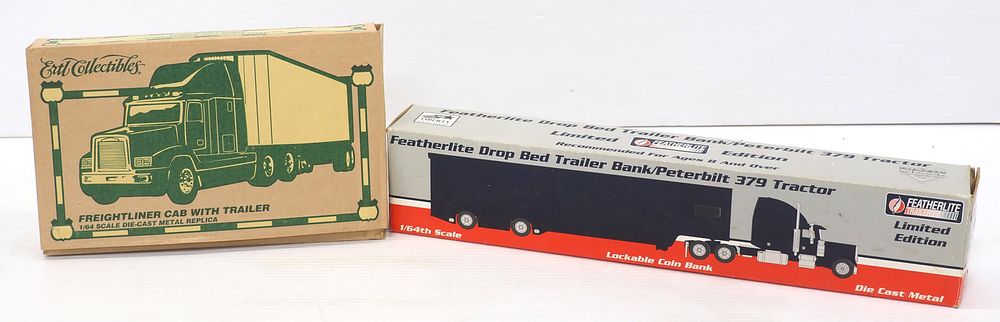 Lot 180: (2) advertising semi trucks and trailers