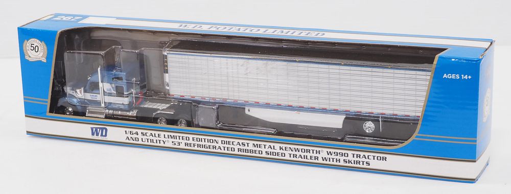 Lot 267: DCP Kenworth W990 and refrigerated trailer