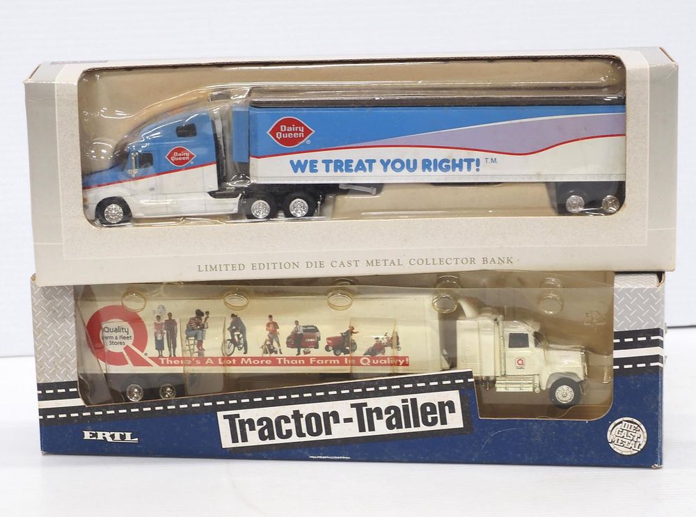 Lot 397: (2) advertising semi trucks with trailers
