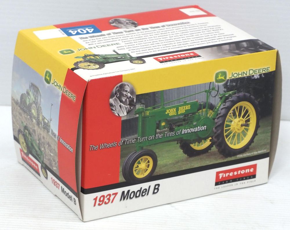 Lot 404: Ertl John Deere 1937 Model B, Firestone Farm Tire Series