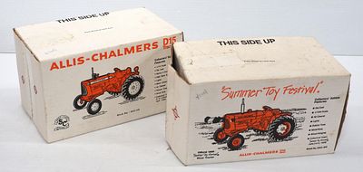 (2) Scale Models: Allis Chalmers D14 and D15. (2) 1/16 scale Scale Models including Allis 