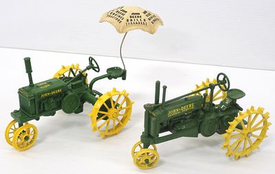 (2) Ertl John Deere General Purpose tractors. (2) 1/16 scale Ertl John Deere General Purpose 