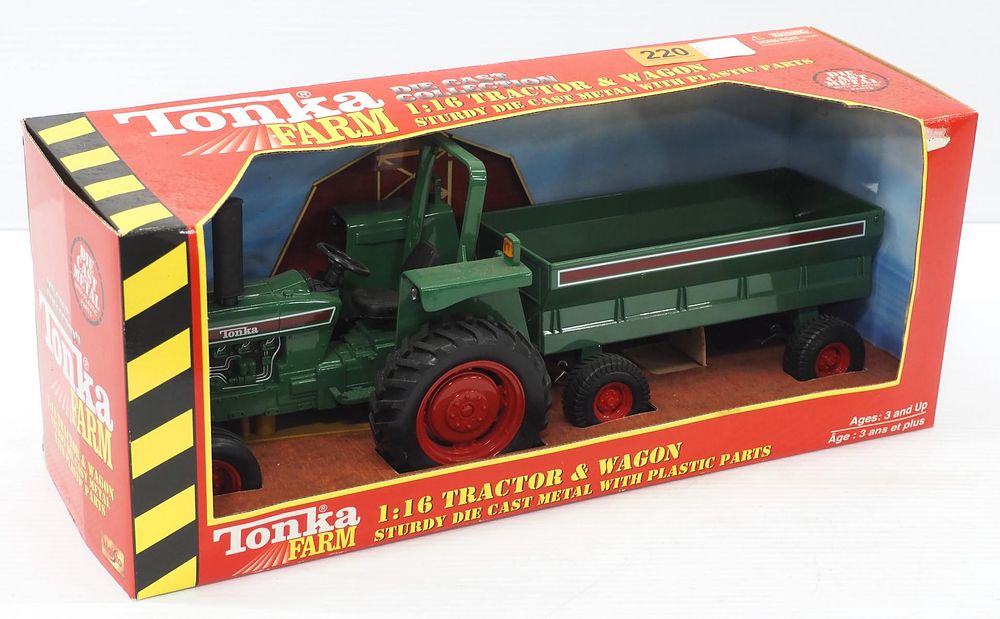 Lot 220: Tonka Farm Tractor & Wagon