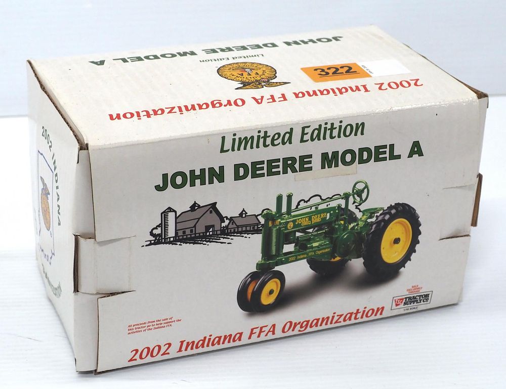 Lot 322: Ertl John Deere "A" FFA tractor