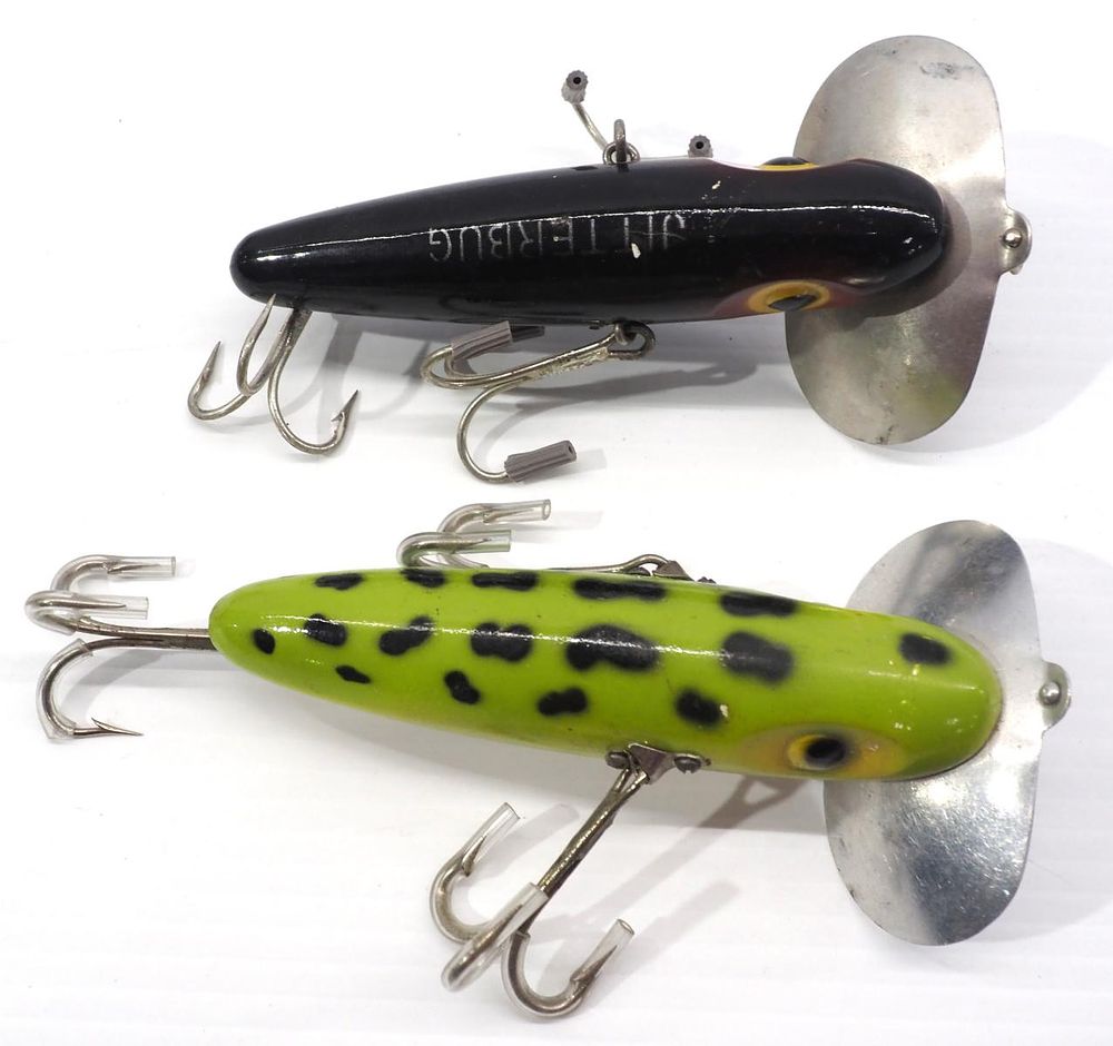 Lot 467: (2) Arbogast wood Muskie Jitterbugs