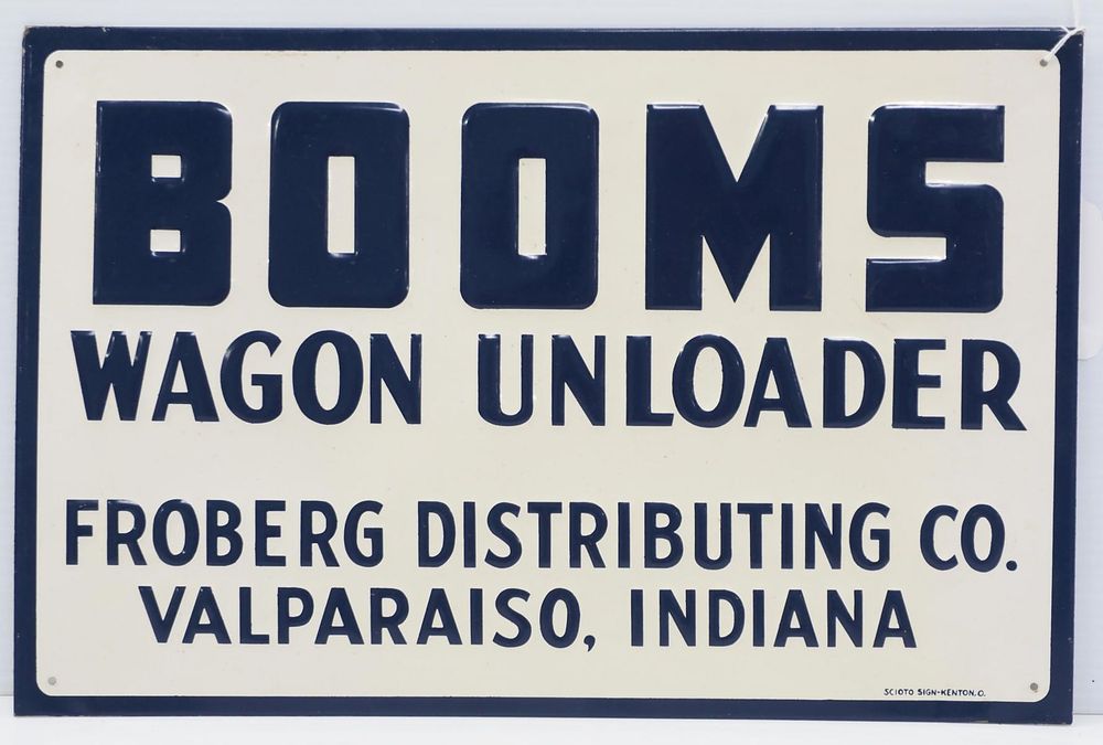 Lot 876: Booms Wagon Unloader sign