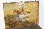 Pastime Plug Tobacco tin box with hunting scenes, 12.5"x9.5"x4"H - Good, some paint loss Image - 1