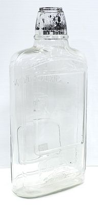 Large store display glass bottle for Old Mr. Boston Fine Liquors, 10"x5"x21.5"H - Great, paint 